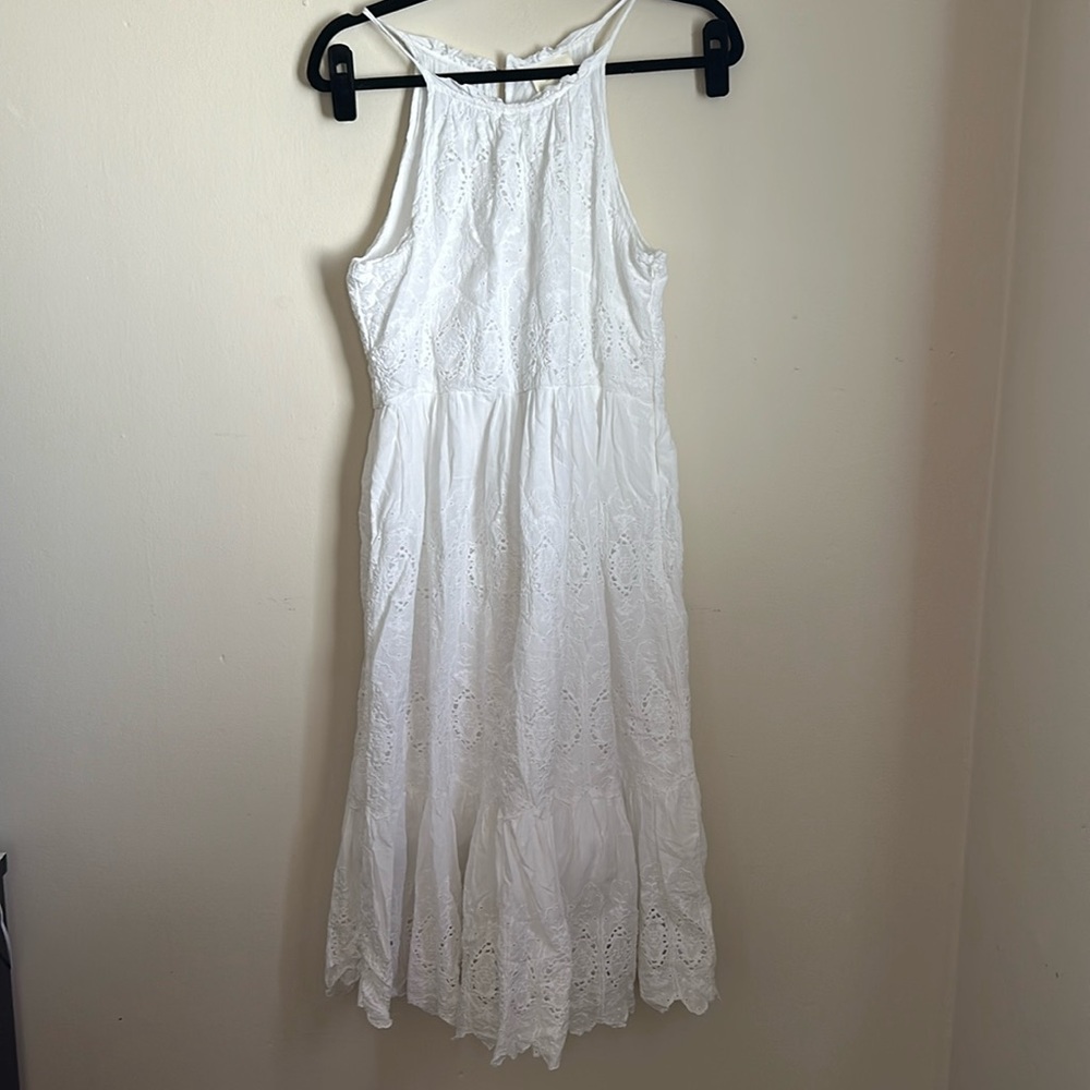 Anthropologie eyelet dress size 14